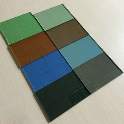 Cahaya Hijau Hijau Gelap Biru Hitam Tinted Tempered Glass Warna Toughened Glass Cut To Size 3mm 4mm 5mm 6mm 8mm 9mm 10mm 12mm 15mm 19mm Tempered Window Glass