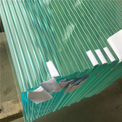 Arsitektur Tempered Glass 6mm 8mm 10mm 12mm Toughened Laminated Glass Flooring Tempered Sheet Glass Untuk Bangunan Kaca / Curtain Wall