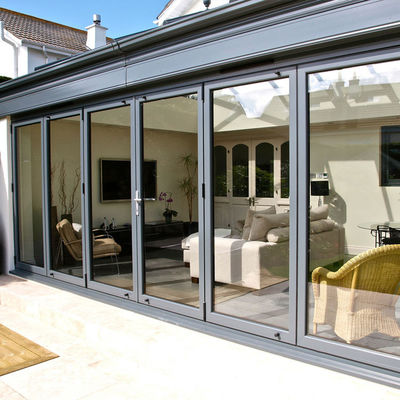 Swing And Slide Glass Door Window Home Frameless Glass Folding Door Isolasi Suara 3mm-12mm Tempered Glass Door Cut To Size
