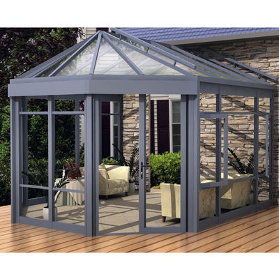 Kaca Luar Ruang Sunroom Laminated Tempered Glass Curved Roof Ruang Sunroom Aluminium Frame Lempeng Atap Aluminium Dan Kaca Rumah Kaca