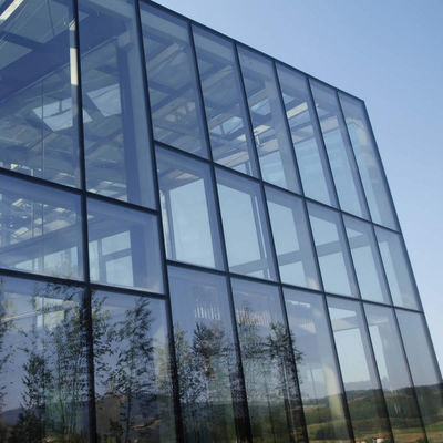 Low E Glass Curtain Wall Interior Energy Saving Unit Glass Curtain Wall System Gedung Komersial Curtain Wall Sound Insulation