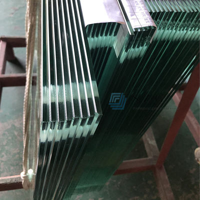 Kaca Keras 19MM yang jelas untuk dinding tirai Warna yang disesuaikan dan ukuran Min 200mm * 200mm