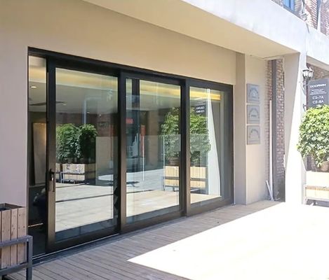 Heavy Duty Aluminium Air Tight Glass Sliding Door Gaya Desain Modern dengan Thermal Break