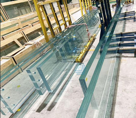 Ukuran Besar Ultra Clear Low Iron Tempered Laminated Glass Disesuaikan Max Size 3300x13000mm