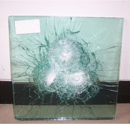 Kaca Anti Peluru 20mm 24mm 26mm 28mm 30mm Triple Laminated Ballistic Tahan Peluru Untuk Jendela Pintu