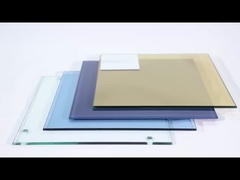 Dekorasi Arsitektur Bore Kaca Tempered Transparan Berwarna