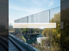 Pagar Pembatas Kaca Tempered Bening 15mm Untuk Pagar Kolam Renang Dek Balkon Teras Railing