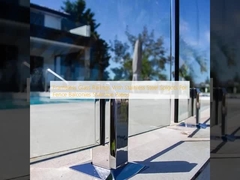 Pagar Kaca Tanpa Bingkai Dengan Spigot Baja Tahan Karat Untuk Balkon Pagar Tangga Teras