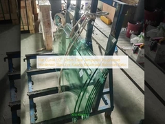 Flat Curve 1/2'' 12mm Clear Tempered Toughened Hardened Glass Untuk Balkon Balustrade Balkon Patio